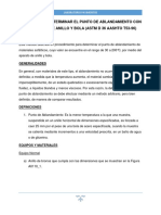 Método para Determinar El Punto de Ablandamiento Con El Aparato de Anillo y Bola Informe