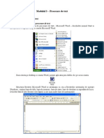 Modul 3 - Procesare de Text (Word)