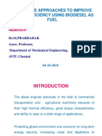 Innovative Approaches To Improve Engine Efficiency Using Biodiesel As Fuel