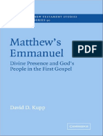 (Society For New Testament Studies Monograph Series) David D. Kupp - Matthew's Emmanuel - Divine Presence and God's People in The First Gospel - Cambridge University Press (1997) PDF