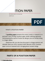 Position Paper