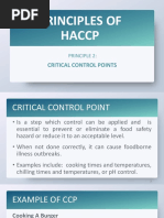 Principles of Haccp: Critical Control Points