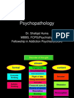 Psychopathology: Dr. Shafqat Huma MBBS, FCPS (Psychiatry) Fellowship in Addiction Psychiatry (USA)