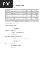 5.0 Analysis Data and Calculation