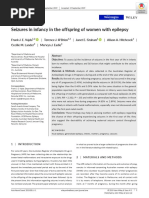 Seizures in Infancy in The Offspring of Women With Epilepsy 2019