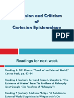 Discussion and Criticism of Cartesian Epistemology