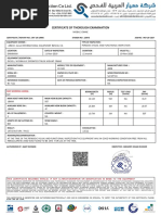 Certificate of Thorough Examination: Safe Working Load (S)