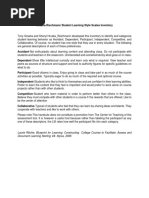 Laurie Ritchie, Blueprint For Learning: Constructing College Couirse To Facilitate, Assess and Document Learning Sterling VA: Stylus, 2006