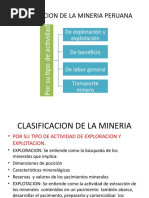 Clasificacion de La Mineria Peruana 