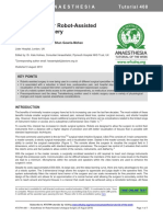 Anaesthesia For Robot-Assisted Urological Surgery
