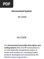 Harmonized System: - Hs Code