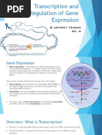 Transcription and Regulation of Gene Expression: By: Lyka Marie C. Falcasantos BSN - 1D