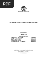 Preliminary Design of Sodium Carbonate Plant: Darft Assignment 2