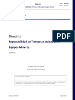 Directriz Reportabilidad de Tiempos e Índices para Equipos Mineros PDF