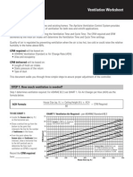 Ventilation Worksheet