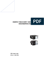 Energy Recovery Ventilation (Erv) Engineering Manual: ERV Indoor Units 470 To 1,180 CFM