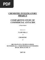 Chemistry Investigatory Project Comparitive Study of Commercial Antacids