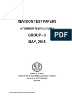 Revision Test Papers: Group II May, 2018