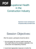 Occupational Health in The Construction Industry