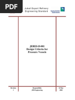 JERES-D-001 Design Criteria For Pressure Vessels