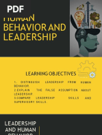 Human Behavior and Leadership