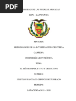 Metodo Inductivo y Deductivo Mapa Metodologia