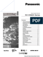 Panasonic NVHS820 English Operating Instruction - Owner Manual