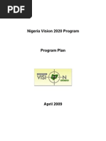 Nigeria Vision 2020 Program Plan