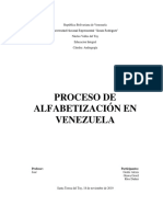 Alfabetizacion en Venezuela