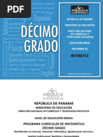 Programas Educacion Media Academica Matematica 10 2014 PDF