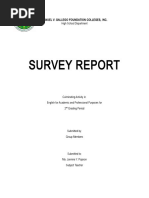 Survey Report Format