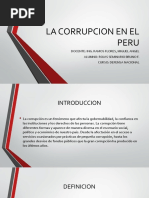 La Corrupcion en El Peru