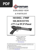 Silhouette .177 Cal PCP Pistol MODEL 1700P: Exploded View & Partslist