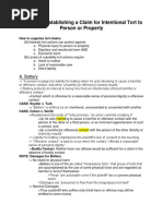 Chapter 3: Establishing A Claim For Intentional Tort To Person or Property