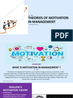 Theories of Motivation in Management