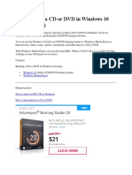 How To Burn A CD or DVD in Windows 10