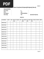 Progress Card For Craftsmen Training Scheme (For Engineering/Non-Engineering Trades Only)