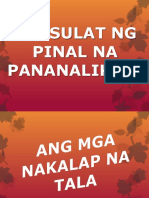 Pagsulat NG Pinal Na Pananaliksik