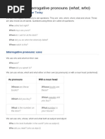 Exercise - Questions - Interrogative Pronouns (What, Who) - English Grammar Today - Cambridge Dictionary