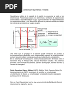 Variación de La Calidad Con La Potencia Recibida