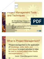 Project Management Tools and Techniques