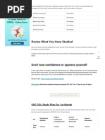Study Plan - How To Crack SSC CGL in 2 Months Without Coaching