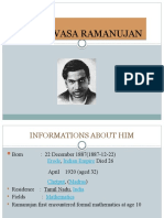 Srinivasa Ramanujan Srinivasa Ramanujan