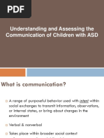 Understanding and Assessing The Communication of Children With ASD