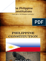 The Philippine Constitutions: From 1889 To 1987 Philippine Constitution