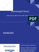 Samsung & Gucci: Jabira S Kavuri, MBA Finance, PRN: 1820130, Roll #13