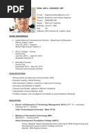 Work Experience: Noel Jun L. Linganay, Mit