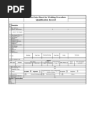 Witness Data Sheet For Welding Procedure Qualification Record