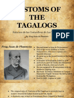 Customs of THE Tagalogs: Relacion de Las Costumbres de Los Tagalogs