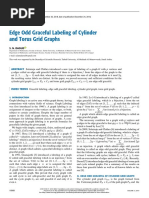 Edge Odd Graceful Labeling of Cylinder and Torus Grid Graphs